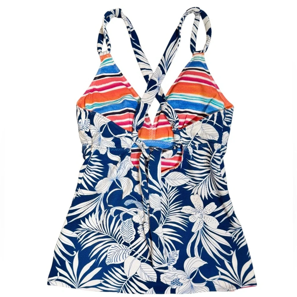 Tommy Bahama Island Cays Blooms Reversible Crossback Tankini Top